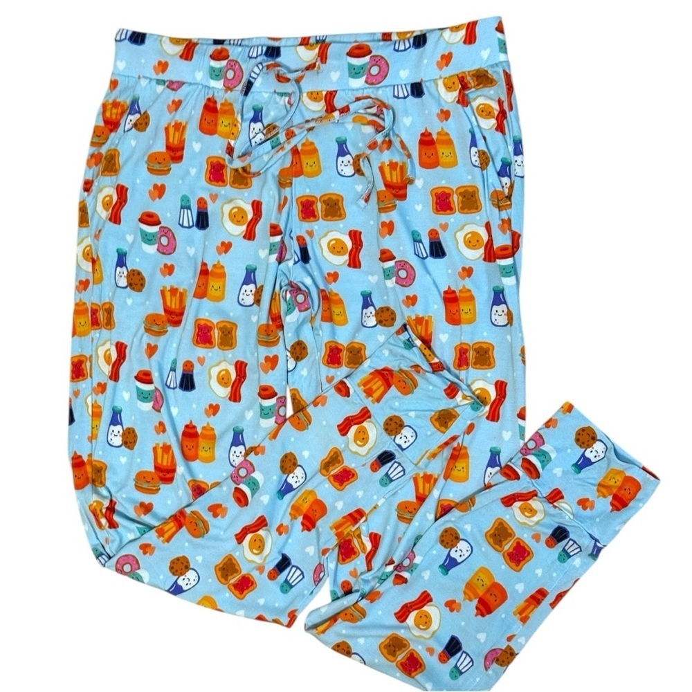 Little Bum Bums Bamboo Pajama Pants Women’s Small – Breakfast Print